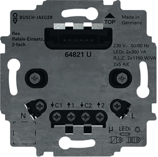 ABB Busch-Jaeger - Basiselement multifunctioneel Elektronische schakelaar (compleet) Flex Relaissokkel 2-V
