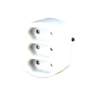 Bailey - Contactdooscombinatie adapter 3x eu stekker wit