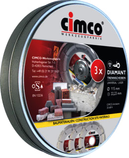 Cimco - Slijpschijvenset slijpschf dmant 3st 115mm