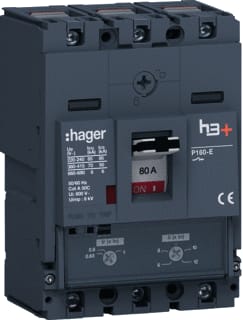 Hager - H3+ Vermogensschakelaar vermogensautomaat hes080dc