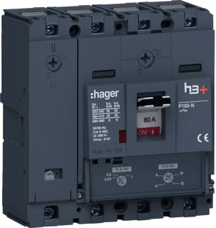 Hager - H3+ Vermogensschakelaar Vermogensautomaat Hhs081Dc