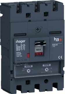 Hager - H3+ Vermogensschakelaar vermogensautomaat hmt100dr