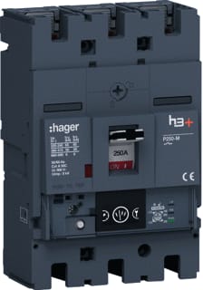 Hager - H3+ Vermogensschakelaar vermogensautomaat hmt250nr