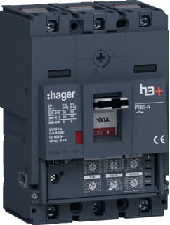 Hager - H3+ Vermogensschakelaar Vermogensautomaat Hns100Jc