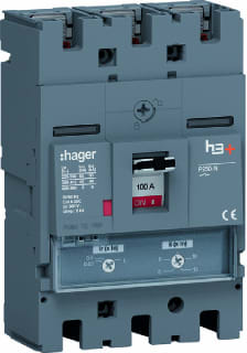 Hager - H3+ Vermogensschakelaar vermogensautomaat hnt100dr