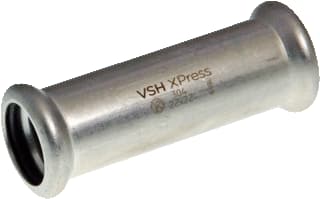 VSH - XPress RVS 304 Fitting met 2 aansluitingen Rvs 304 Overschfkop 54X54