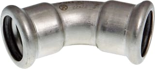 VSH - XPress RVS 304 Fitting met 2 aansluitingen Rvs 304 Bocht 45 15X15