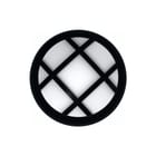 Venture - Plafond-/wandarmatuur bam grill 12w zw nood+sen