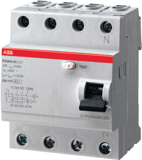 ABB - System pro M compact FH200 Aardlekschakelaar Aardlschak Cb 4P 25A 30Ma