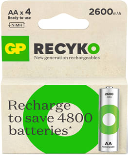 GP - Batterij, oplaadbaar Nimh Batt 1,2V 2600Mah Ds4