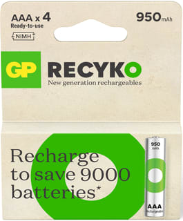 GP - Batterij, oplaadbaar Nimh Batt 1,2V 950Mah Ds4