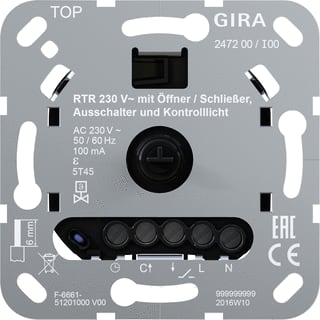 Gira - Ruimtethermostaat Ruimte Therm 247200