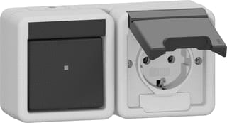 Gira - Combinatie schakelaar/wcd Combi Uit-Wis/Wcd/Ra Horz