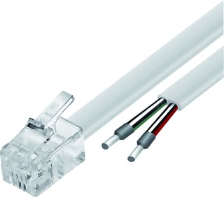 ESYLUX - Systeem patchkabel twisted pair cable rj10-openend 10m wh