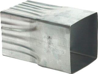 Rheinzink - Classic Vierkante fitting met 2 aansluit. Mof 80X80