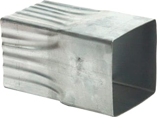 Rheinzink - Classic Vierkante fitting met 2 aansluit. Mof 100X100