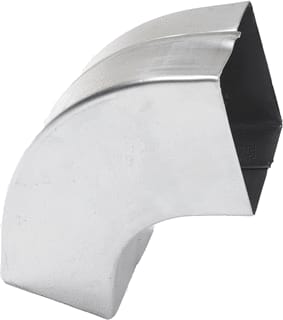 Rheinzink - Classic Vierkante fitting met 2 aansluit. Bocht 100X100 72Gr