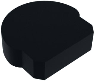 OneEightyOne - LED Profielen Toebeh./onderdelen lichtslang/-band Profile Endcap Half Rnd Zw