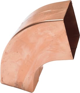 Wentzel - Vierkante fitting met 2 aansluit. Bocht 80X80 72Gr Kop