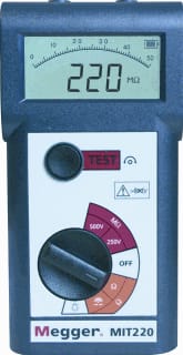 Megger - MIT220 Isolatieweerstandsmeter Isolwstmtr Mit220+Kws 1000