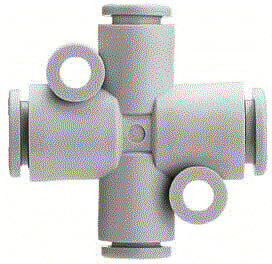 SMC Nederland - KQ2 - NEW Fitting met 4 aansluitingen Comp-Fitt Kq2Tx06-08A