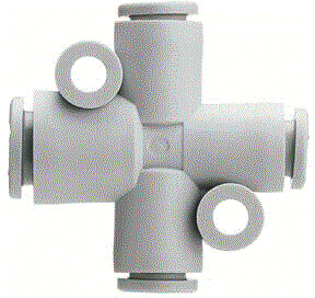 SMC Nederland - KQ2 - NEW Fitting met 4 aansluitingen comp-fitt kq2ty06-08a