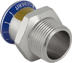 Geberit - Mapress RVS Gas Fitting met 2 aansluitingen Mapr.Rvs Gas Overgst.54X2 Bu