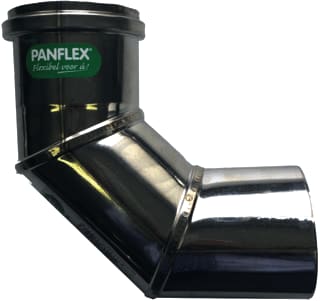 Panflex - Star Enkelw. rookgashulpstuk 2 aansl. Rvs Bocht 90 80