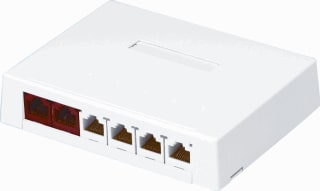 Panduit - Inzetplaat schakelmateriaal opbdoos 6v wit vierkant