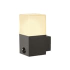 SLV - Grafit Plafond-/wandarmatuur E27 Vierkant Sens A
