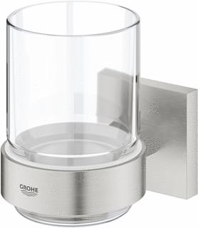 Grohe - Start Cube Glas/tandenborstelhouder Gls +Hdr Sprst