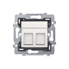 Niko - Inzetplaat schakelmateriaal 2 Rj45-Aansl Utp Cat. 5E