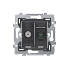 Niko - Inzetplaat schakelmateriaal Comb Coax+Rj45-Aansl Utp