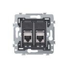 Niko - Inzetplaat schakelmateriaal 2 Rj45-Aansl Stp Cat. 5E