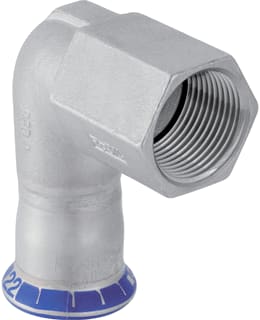 Mapress - Fitting met 2 aansluitingen Rvs Knie 90° Lang 22X1/2"