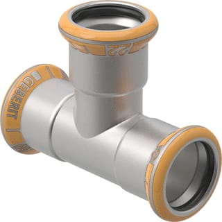 Geberit - Mapress Therm Fitting met 3 aansluitingen Mapr Rvs T-Stuk 28Mm