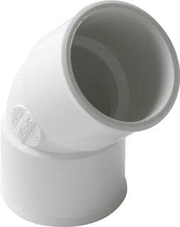 Nicoll - Fitting met 2 aansluitingen Akth Pvc Bocht 50 45Gr M/M Wit