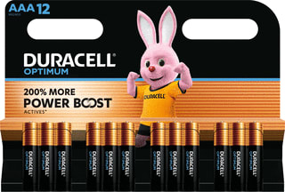 Duracell - Optimum Batterij, niet oplaadbaar Alka Aaa Br12