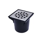 Van den Berg - ZERO Vloerput met 1 aansluiting abs/rvs emmerpt 200x200mm