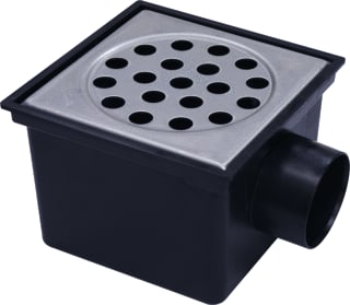 Van den Berg - ZERO Vloerput met 1 aansluiting emmput abs 20x20 zu rvsro