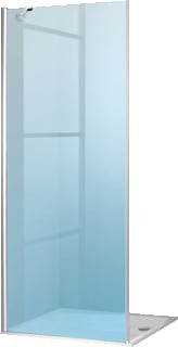 Hüppe - 501 Design Pure Zijwand voor bad of douche 501D Zijw 100 W/Hg
