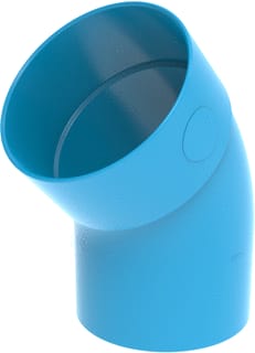 Wavin - Ventiza Bocht rond luchtkanaal Pvc Vent Bocht 45 125 M/S