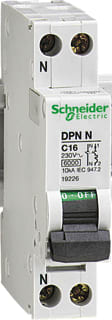 Schneider Electric Merlin Gerin - DPNN Installatieautomaat autom 6ka dpnn 16a-c 1p+n