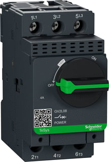 Schneider Electric - TeSys Vermogensschakelaar Scheider Gv2L08 4.00A