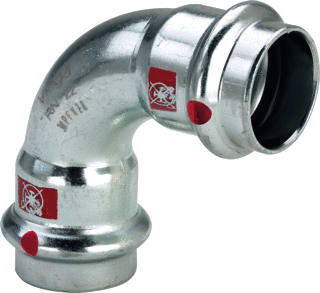 Viega - Prestabo 1116 Fitting met 2 aansluitingen Presta Bocht 15 90Gr