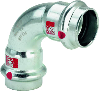 Viega - Prestabo 1116 Fitting met 2 aansluitingen Presta Bocht 42 90Gr
