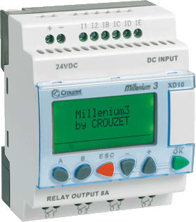 Crouzet - Millenium 3 Essential Uitbreidbaar met display Logische module m3e mod.dis.10/io-r 230ac