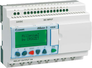Crouzet - Millenium 3 Essential Uitbreidbaar met display Logische module M3E Mod.Dis.26/Io-R 24Vdc