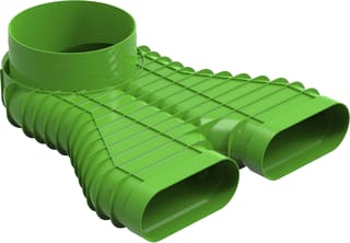 Duco - DucoFlex Verloop luchtkanaal d160 > 2x ovaal