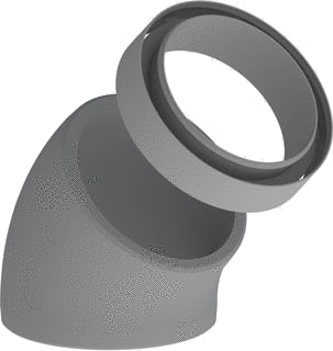 Duco - DucoFlex Bocht rond luchtkanaal Isobocht 45° D160